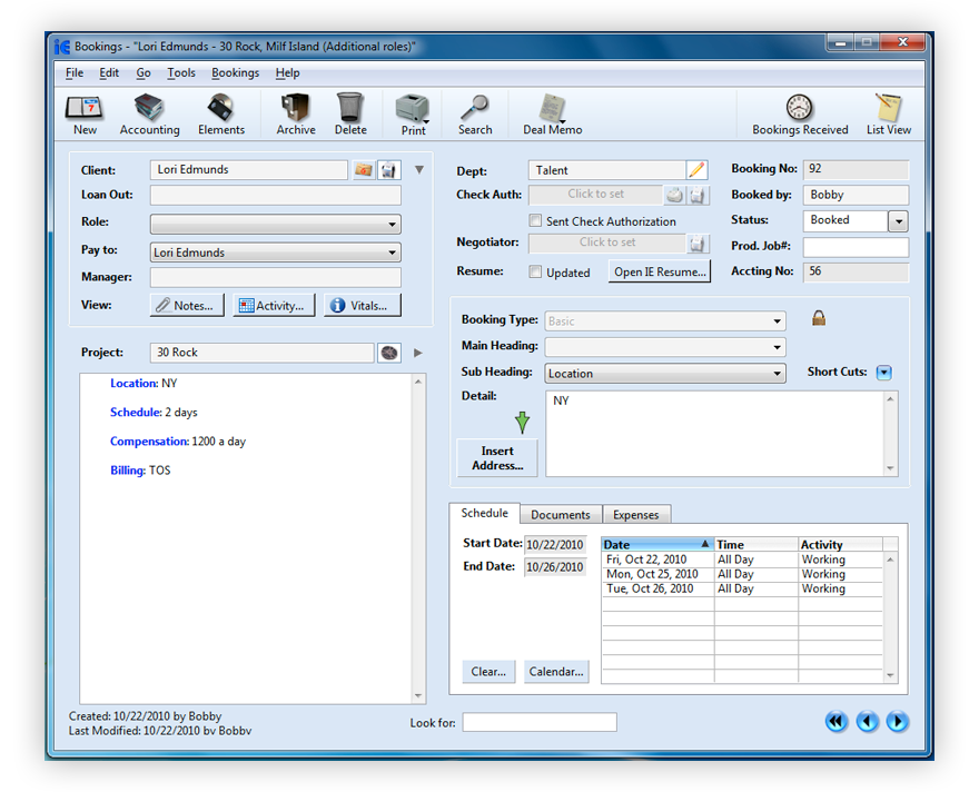 Screenshot: Accounting