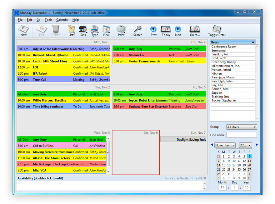 Screenshot: Windows Calendar